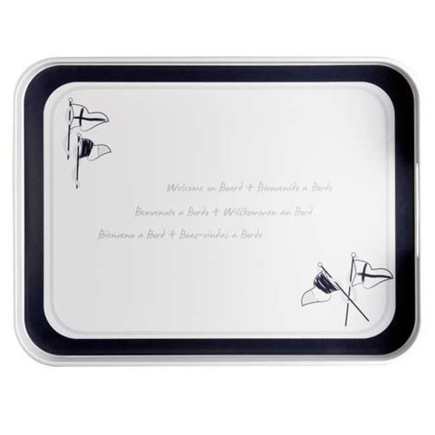 Imagen de BANDEJA MELAMINA RECTANGULAR WELCOME ON BOARD