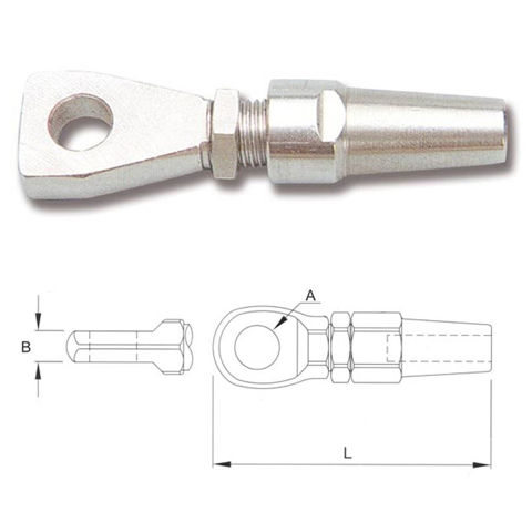 Imagen de Terminal acero cable ojo 4mm
