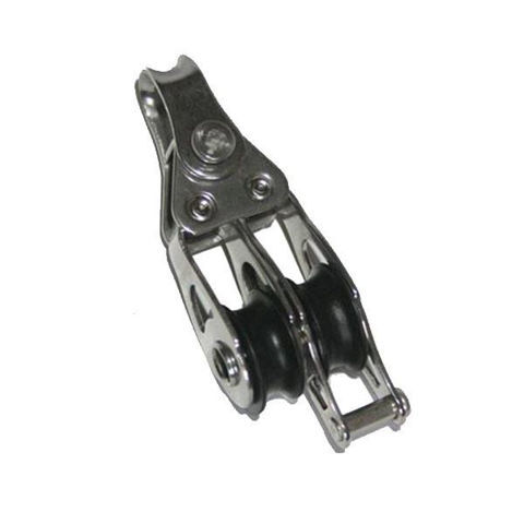 Imagen de Motón doble inox con arraigo.