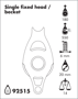 Imagen de Motón simple fijo con arraigo - Mininox 20