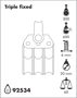 Imagen de Motón triple fijo - Mininox 20