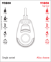 Imagen de Motón simple con destorcedor.