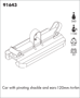 Imagen de NAUTOS91643 Carro para traveler con arraigos pivotantes. 120mm
