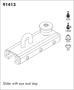 Imagen de Carro guenoa con traba para riel 32mm.