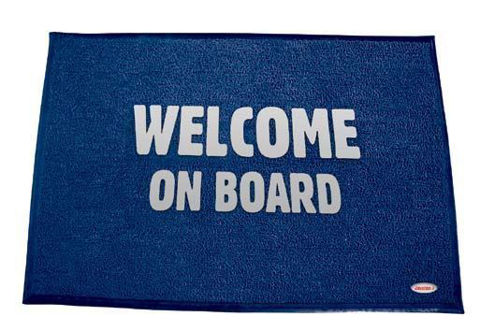 Imagen de Alfombra Welcome Azul