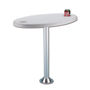 Imagen de Mesa ovalada PVC con soporte 70x50x70 cm