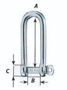 Imagen de Grillete  Recto Largo 4 mm inoxidable