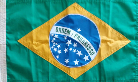 Imagen de Bandera de Brasil mediana