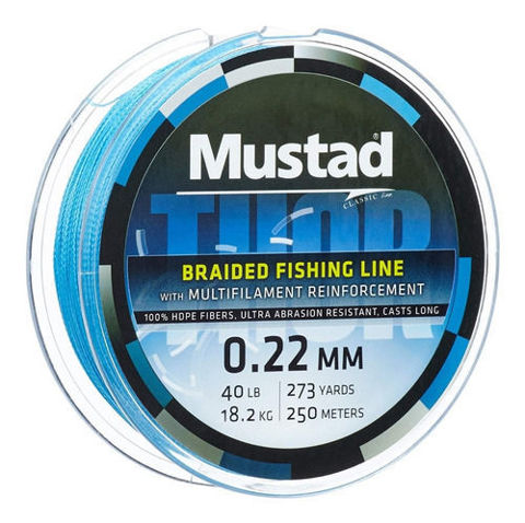 Imagen de TANZA MULTYFILAMENTO MUSTAD THOR 0,24mm 19,10kgs. Celeste