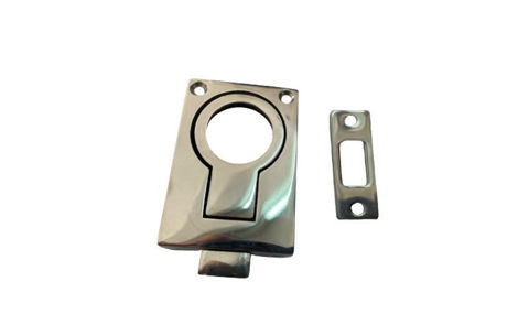 Imagen de Levanta piso con cerradura de embutir de inox