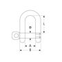 Imagen de Grillete recto inox 6mm