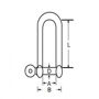 Imagen de Grillete largo inox 12mm