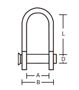 Imagen de Grillete largo chapa inox 6mm