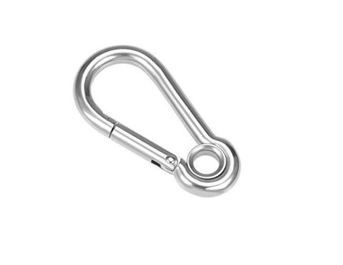 Imagen de Mosquetón multiuso inox con aro 8 x 80  mm