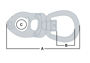Imagen de Mosquetón para driza con gatillo 145mm