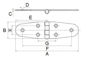 Imagen de Bisagra inox 148*38*2mm