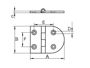 Imagen de Bisagra inox 70*40*4mm