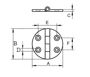 Imagen de Bisagra inox 61*63*5mm