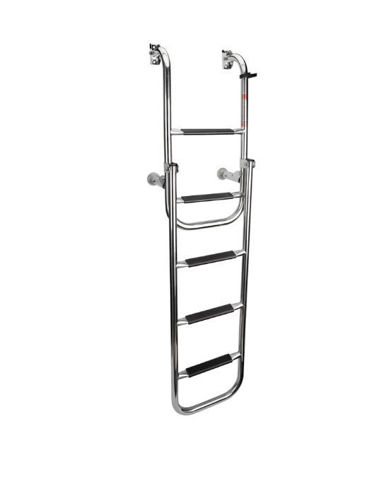 Imagen de Escalera plegable inox de 2 + 3 escalones.
