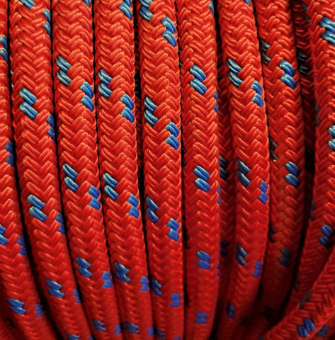 Imagen de Cabo PreEstirado  ROJO/BLANCO 8mm PINTITAS
