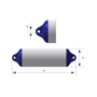 Imagen de Defensa  Ocean H6 22X76 CM White/Blue